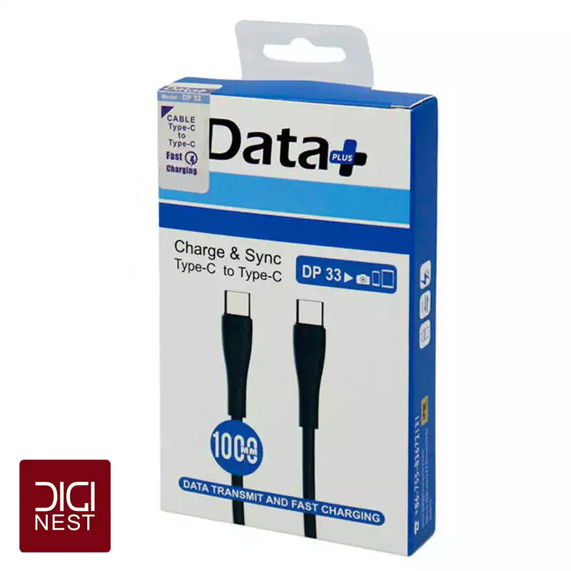 کابل تبدیل USB-C به USB-C دیتا پلاس مدل DP33 طول 1 متر
