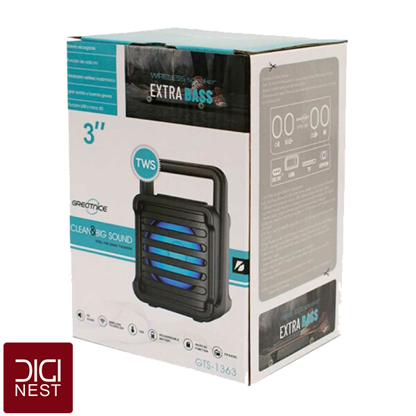 اسپیکر بلوتوث گریت نایس مدل GTS-1363
