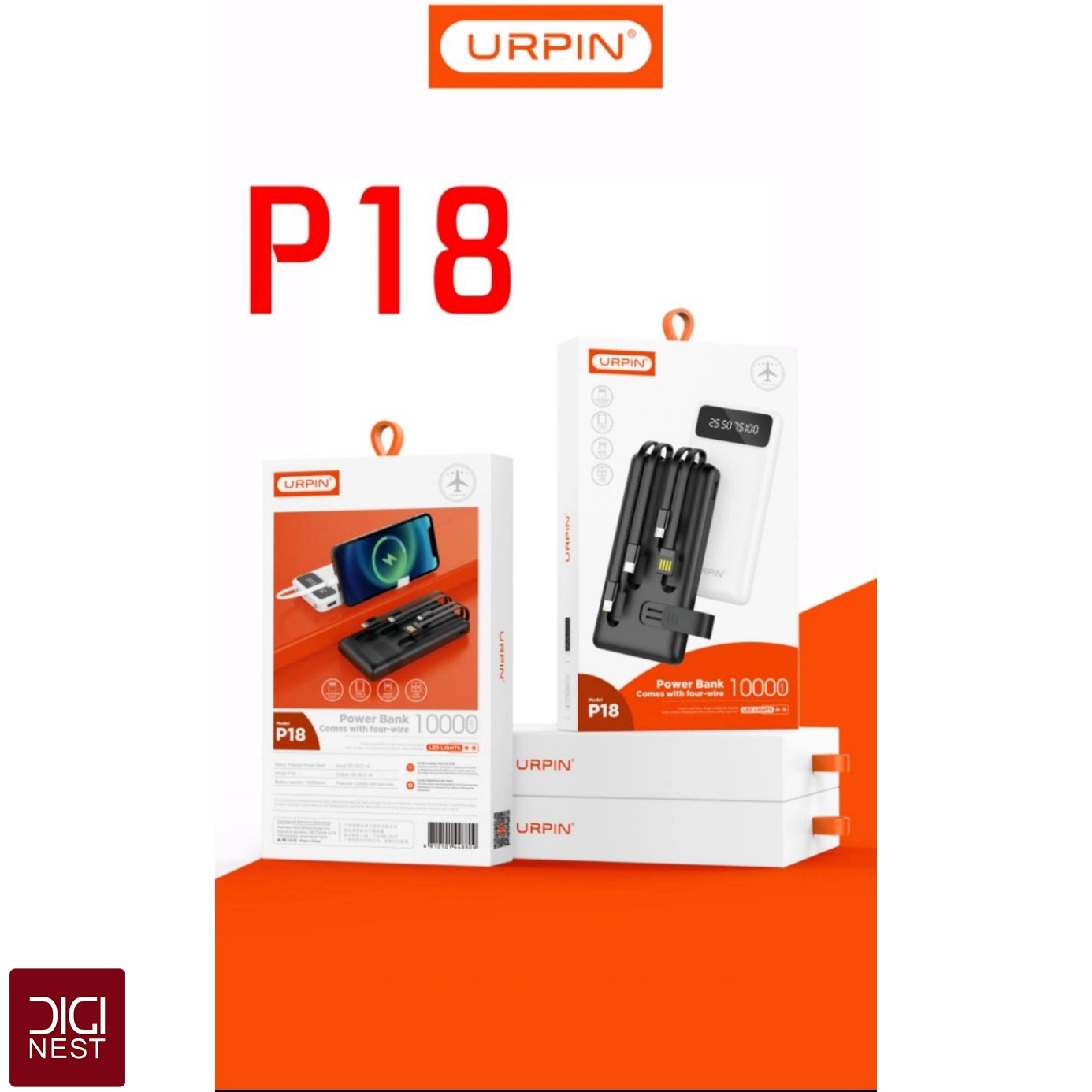 پاوربانک یورپین مدل P18 ظرفیت 10 هزار