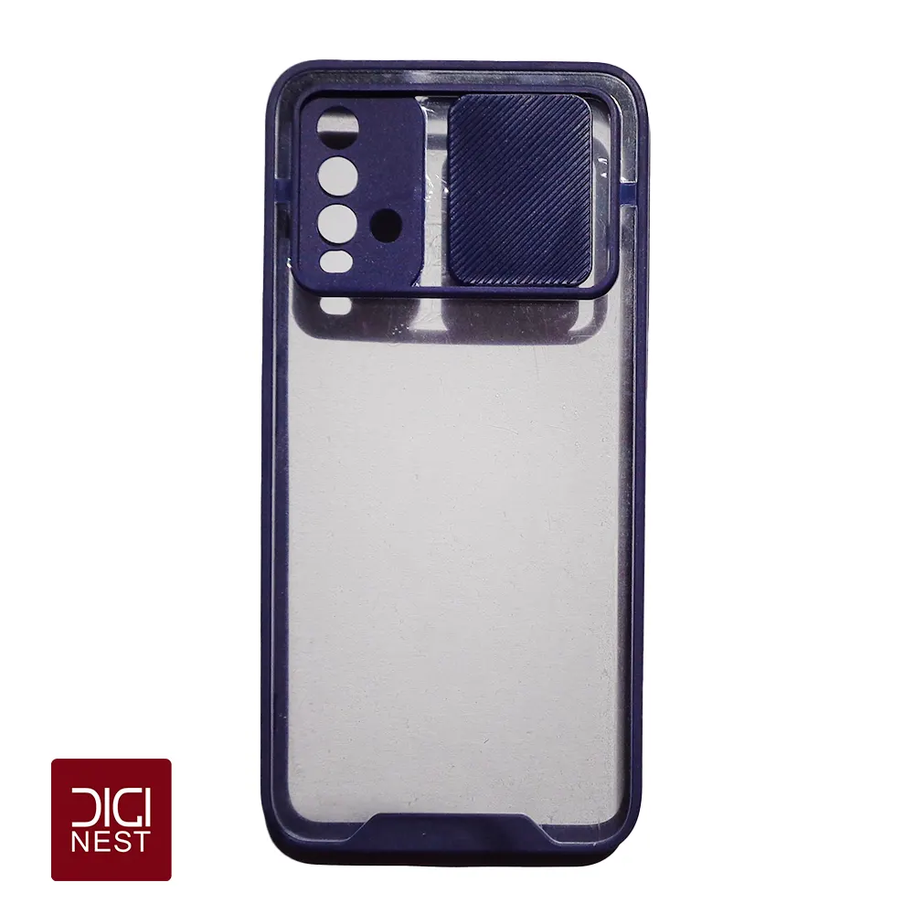 قاب دور سیلیکونی پشت شفاف محافظ لنزدار کشویی گوشی موبایل شیائومی ردمی redmi 9t