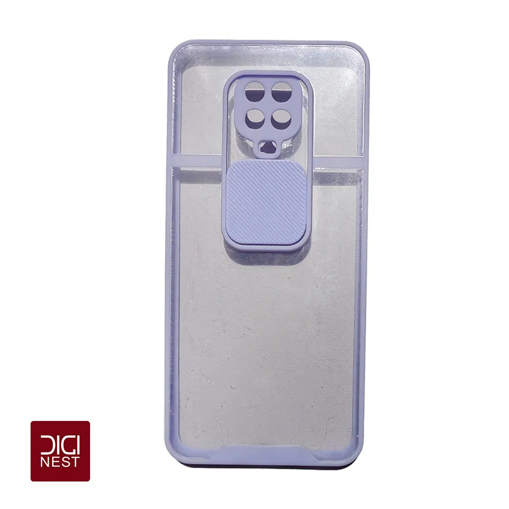 قاب طلقی شفاف درپوشدار دور سیلیکونی گوشی های موبایل شیائومی ردمی نوت 9t و نوت 9 پرو و نوت 9 پرومکسRedmi Note 9T و Note 9 Pro و Note 9 Pro Max