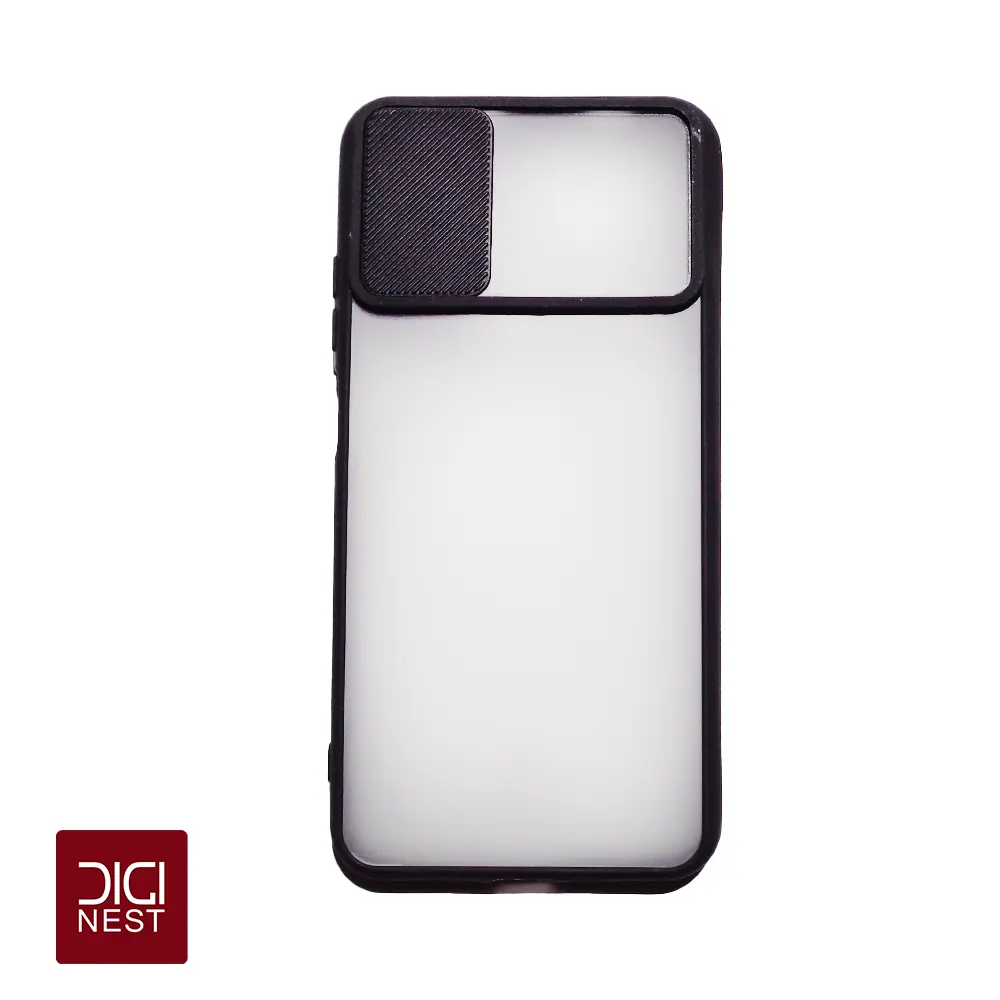 قاب دور سیلیکونی پشت مات محافظ لنزدار کشویی گوشی موبایل شیائومی پوکو poco m3