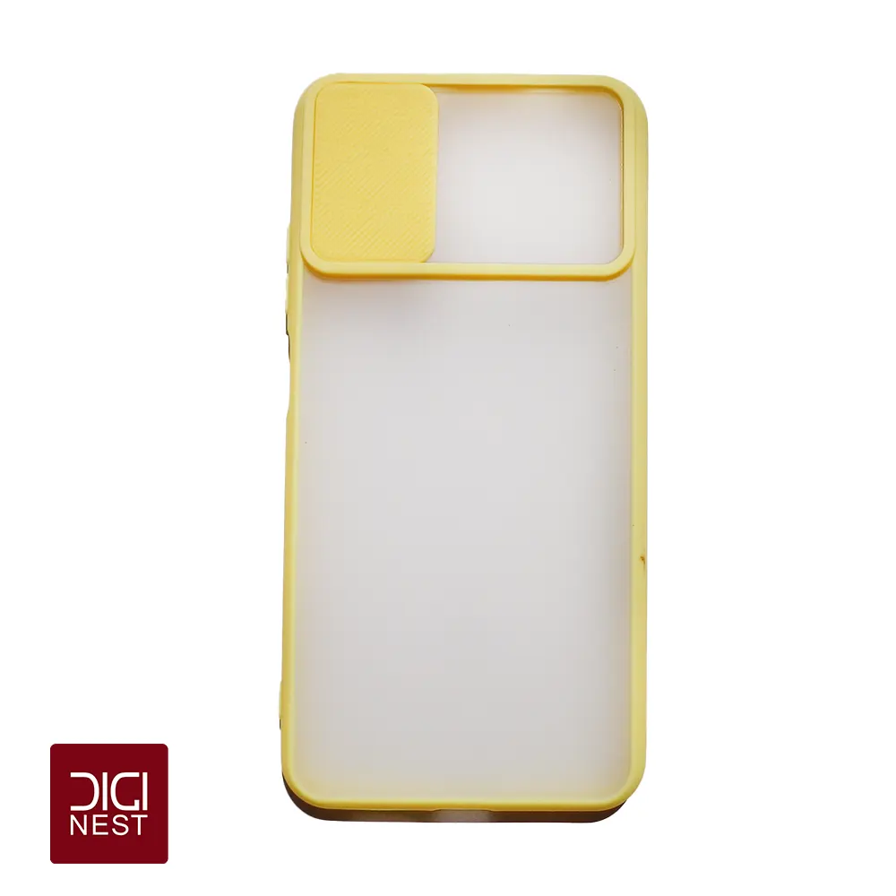 قاب دور سیلیکونی پشت مات محافظ لنزدار کشویی گوشی موبایل شیائومی پوکو poco m3