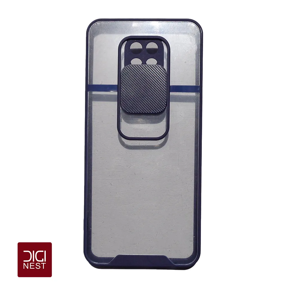 قاب طلقی شفاف درپوشدار دور سیلیکونی گوشی های موبایل شیائومی ردمی نوت 9t و نوت 9 پرو و نوت 9 پرومکسRedmi Note 9T و Note 9 Pro و Note 9 Pro Max