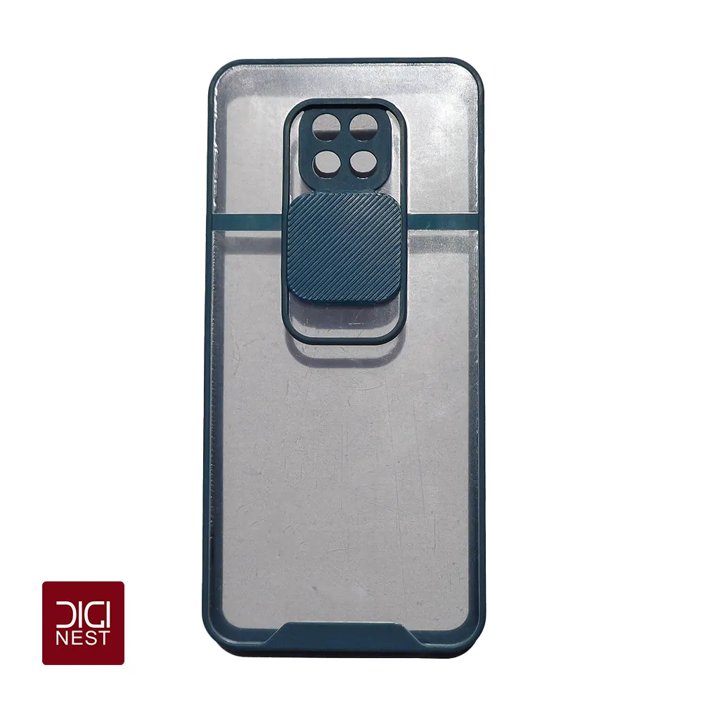 قاب طلقی شفاف درپوشدار دور سیلیکونی گوشی های موبایل شیائومی ردمی نوت 9t و نوت 9 پرو و نوت 9 پرومکسRedmi Note 9T و Note 9 Pro و Note 9 Pro Max