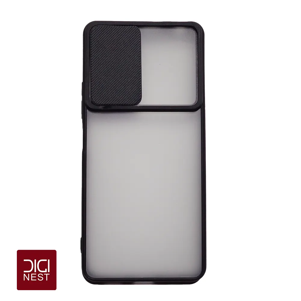 قاب دور سیلیکونی پشت مات محافظ لنزدار کشویی گوشی موبایل ردمی نوت 10 پرو redmi note 10 pro