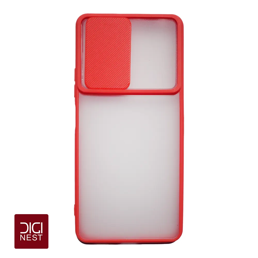 قاب دور سیلیکونی پشت مات محافظ لنزدار کشویی گوشی موبایل ردمی نوت 10 پرو redmi note 10 pro