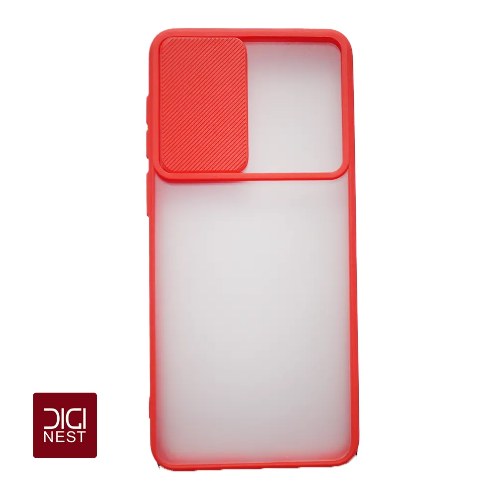 قاب دور سیلیکونی پشت مات محافظ لنزدار کشویی گوشی موبایل سامسونگ آ 02 samsung A