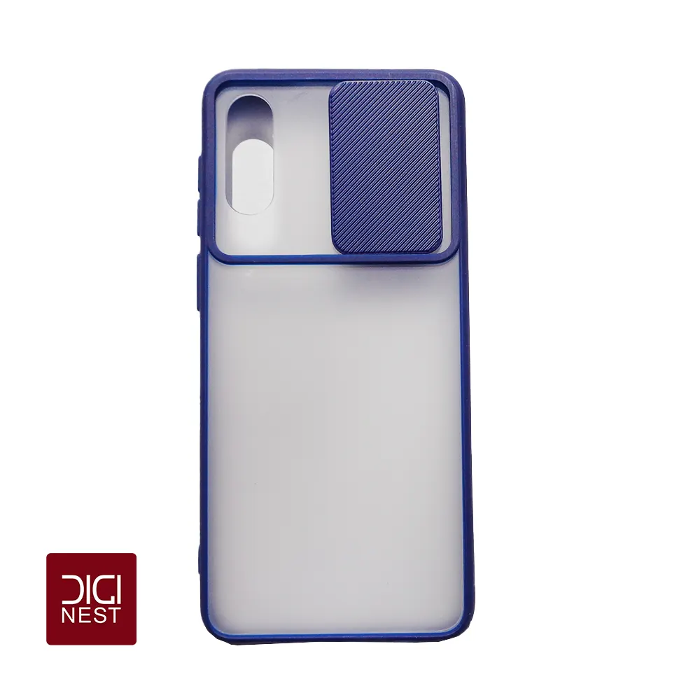 قاب دور سیلیکونی پشت مات محافظ لنزدار کشویی گوشی موبایل سامسونگ آ 02 samsung A