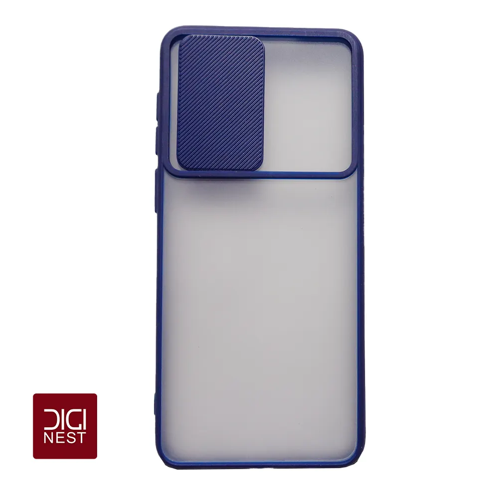 قاب دور سیلیکونی پشت مات محافظ لنزدار کشویی گوشی موبایل سامسونگ آ 02 samsung A