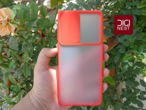 قاب دور سیلیکونی پشت مات محافظ لنزدار کشویی گوشی موبایل سامسونگ آ 02 samsung A