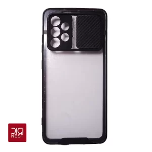 قاب دور سیلیکونی پشت شفاف محافظ لنزدار کشویی گوشی موبایل سامسونگ samsung A52