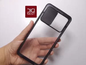 قاب دور سیلیکونی پشت شفاف محافظ لنزدار کشویی گوشی موبایل سامسونگ samsung A52