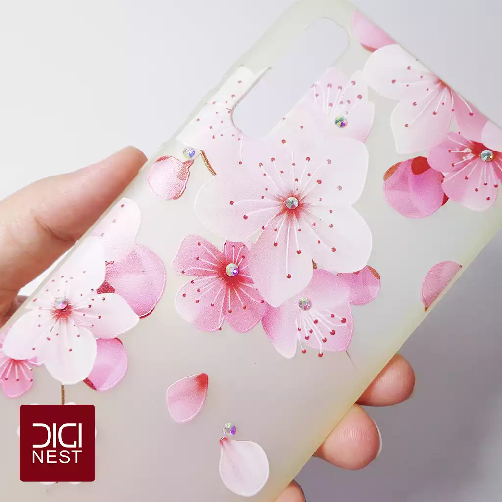 قاب گوشی سامسونگ samsung A70 طرح گل نگین دار