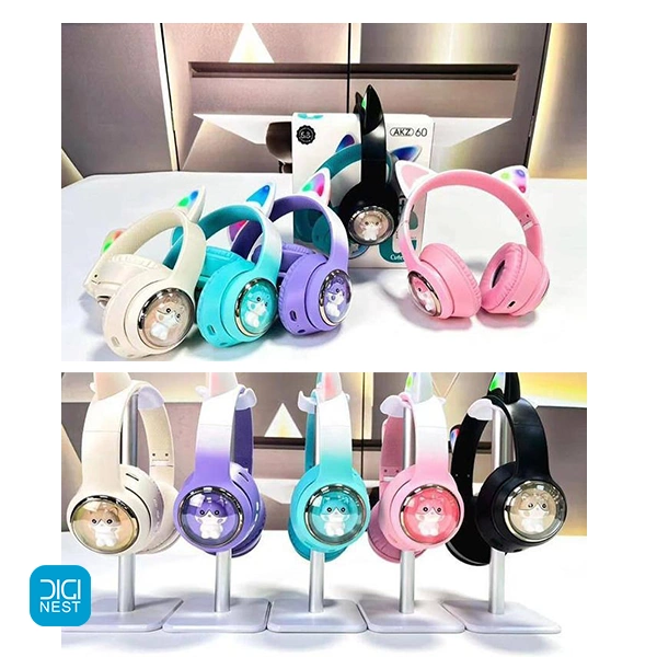 هدفون گربه ای بلوتوثی و رم خور AKZ-60
