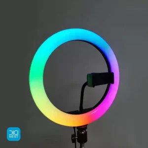 رینگ لایت مدل mj26 RGB سایز 10 اینچ