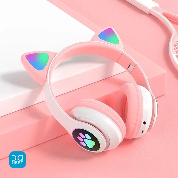 هدفون بلوتوثی گربه ای مدل MZ-23 چراغ دار
