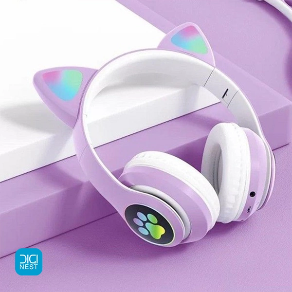 هدفون بلوتوثی گربه ای مدل MZ-23 چراغ دار