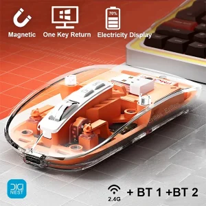 ماوس شفاف شارژی بی سیم بدون صدا مدل M133
