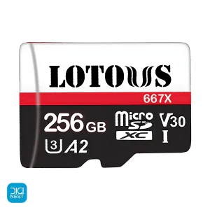 کارت حافظه Micro SDXC UHS-I لوتوس A2 V30 U3 667X ظرفیت 256 گیگابایت