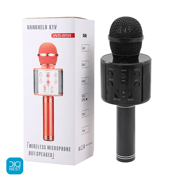 خرید و قیمت میکروفون اسپیکر بلوتوثی مدل WS-858