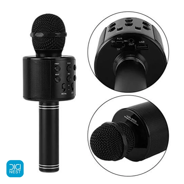 خرید و قیمت میکروفون اسپیکر بلوتوثی مدل WS-858