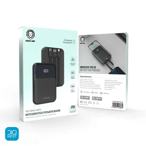 پاوربانک 10000mAh گرین لاین مدل INTEGRATED GL-PB36