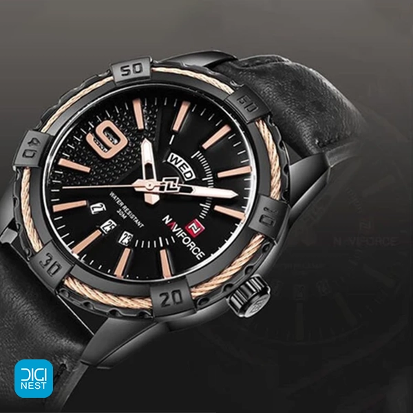 خرید و قیمت ساعت مچی عقربه ای مردانه نیوی فورس مدل NF9117 BRG Naviforce اصل اورجینال مناسب هدیه