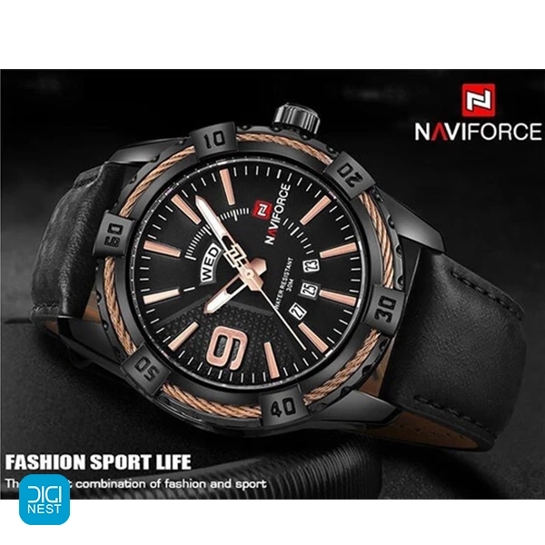 خرید و قیمت ساعت مچی عقربه ای مردانه نیوی فورس مدل NF9117 BRG Naviforce اصل اورجینال مناسب هدیه