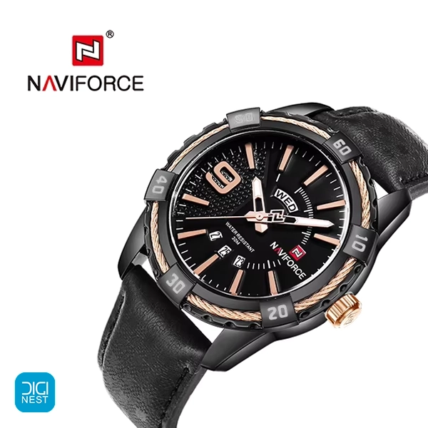 خرید و قیمت ساعت مچی عقربه ای مردانه نیوی فورس مدل NF9117 BRG Naviforce اصل اورجینال مناسب هدیه