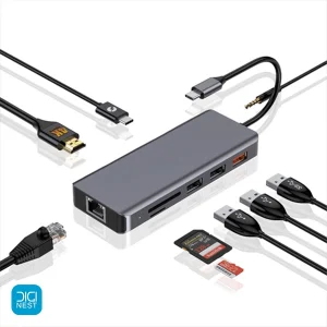 هاب 9 پورت TYPE-C پرودو مدل Porodo PD-91CHB-GY