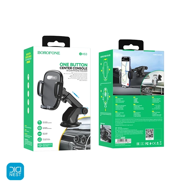 خرید و قیمت هولدر و پایه نگهدارنده گوشی موبایل بروفون مدل BH53 - استند موبایل برای ماشین و خودرو