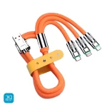 خرید و قیمت کابل فست شارژ 3 کاره ژله ای ایکس هانز مدل X-hanz LM09 - کابل شارژ سریع چند کاره