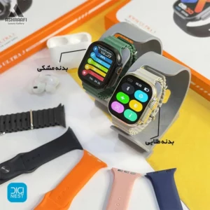 پک ساعت هوشمند طرح اولترا و ایرپاد Keqiwear KW56 Ultra 3