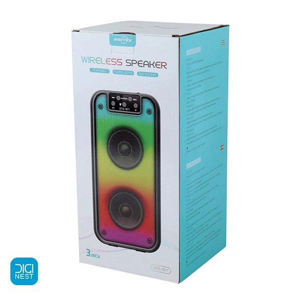 خرید و قیمت اسپیکر بلوتوثی قابل حمل گریت نایس مدل GTS-1871 سایز 2*3 اینچ