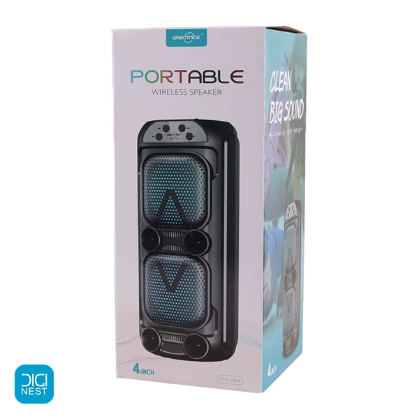 فبمت و خرید اسپیکر بلوتوثی قابل حمل گریت نایس GTS-2163 پرتابل 8 اینچ