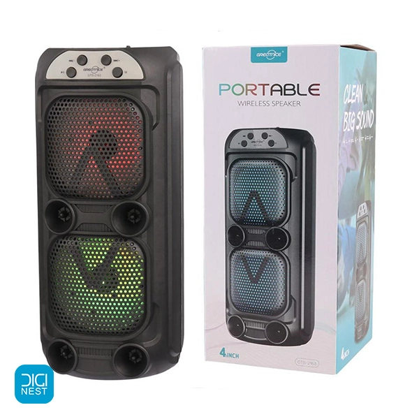 فبمت و خرید اسپیکر بلوتوثی قابل حمل گریت نایس GTS-2163 پرتابل 8 اینچ