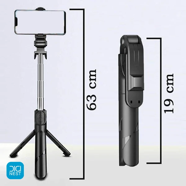 خرید و قیمت مونوپاد و سه پایه سلفی XT-02 با ریموت بلوتوثی گوشی موبایل