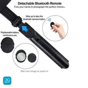 خرید و قیمت مونوپاد و سه پایه سلفی XT-02 با ریموت بلوتوثی گوشی موبایل