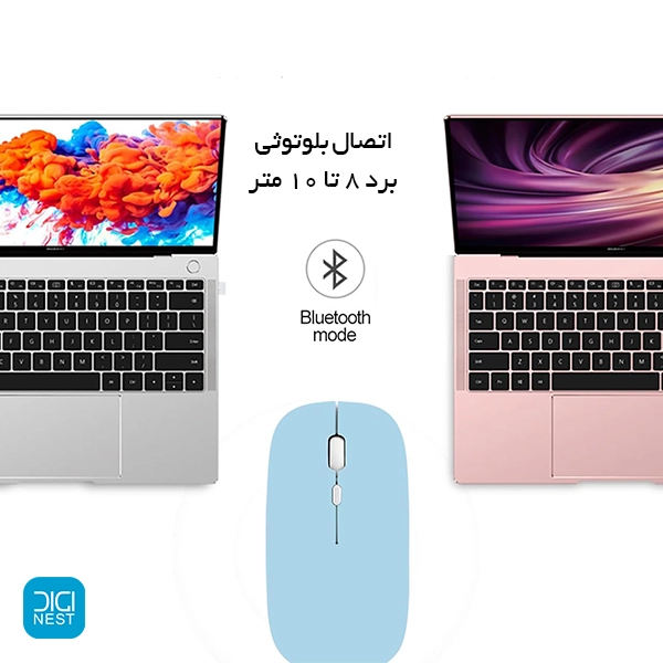 خرید و قیمت ماوس بی سیم بلوتوثی سایلنت طرح اپل مدل 001 بی صدا