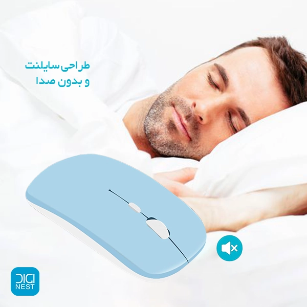 خرید و قیمت ماوس بی سیم بلوتوثی سایلنت طرح اپل مدل 001 بی صدا
