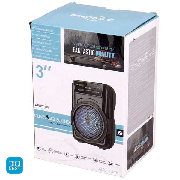 اسپیکر بلوتوثی قابل حمل گریت نایس مدل GTS-1346