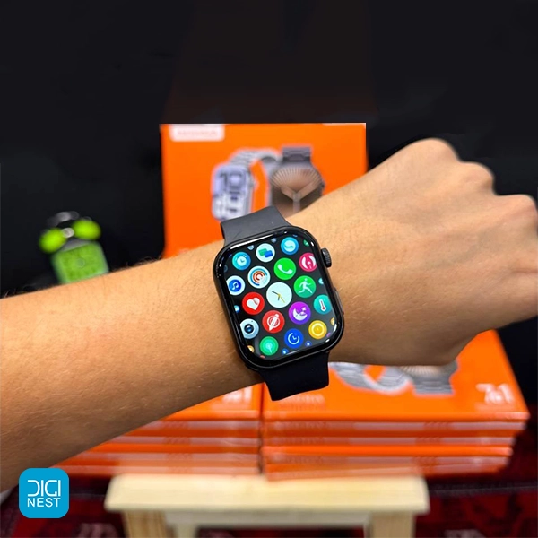 خرید و قیمت ساعت هوشمند طرح اپل واچ مدل KW32 Max با هفت بند اقتصادی