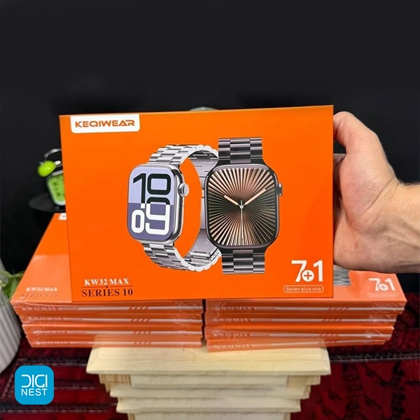 خرید و قیمت ساعت هوشمند طرح اپل واچ مدل KW32 Max با هفت بند اقتصادی