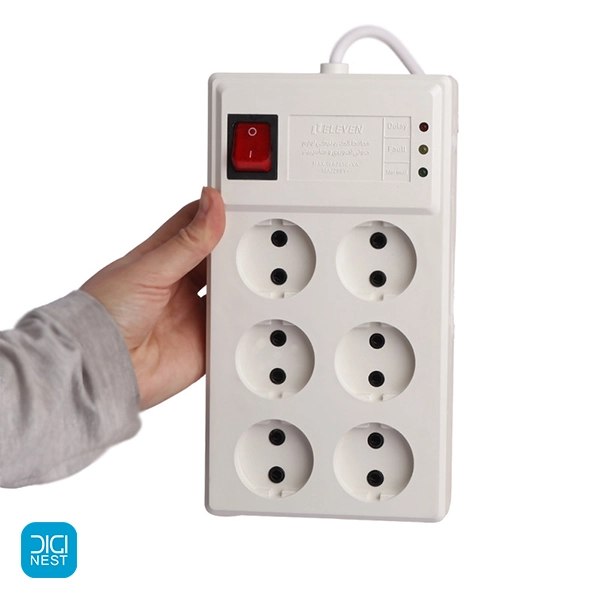 خرید و قیمت محافظ برق و ولتاژ الون مدل VP9006 طول ۳ متر ۶ خانه ELEVEN