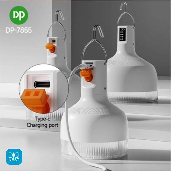 خرید و قیمت چراغ شارژی اضطراری دی پی مدل DP-7855 18W با نور مهتابی - لامپ قابل حمل