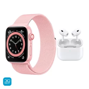 خرید و قیمت پک ساعت هوشمند و ایرپاد ویزمی مدل WISME X33 mini طرح اپل